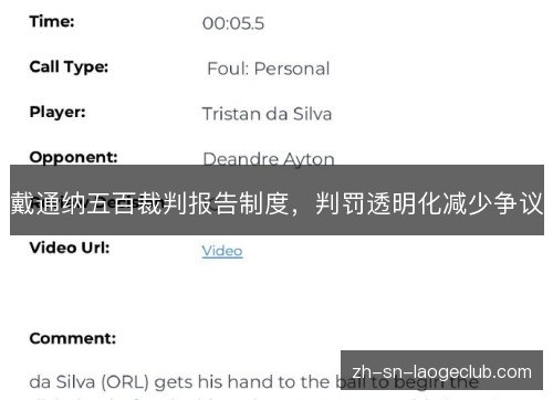 戴通纳五百裁判报告制度,判罚透明化减少争议 戴通纳五百裁判报告制度,判罚透明化减少争议